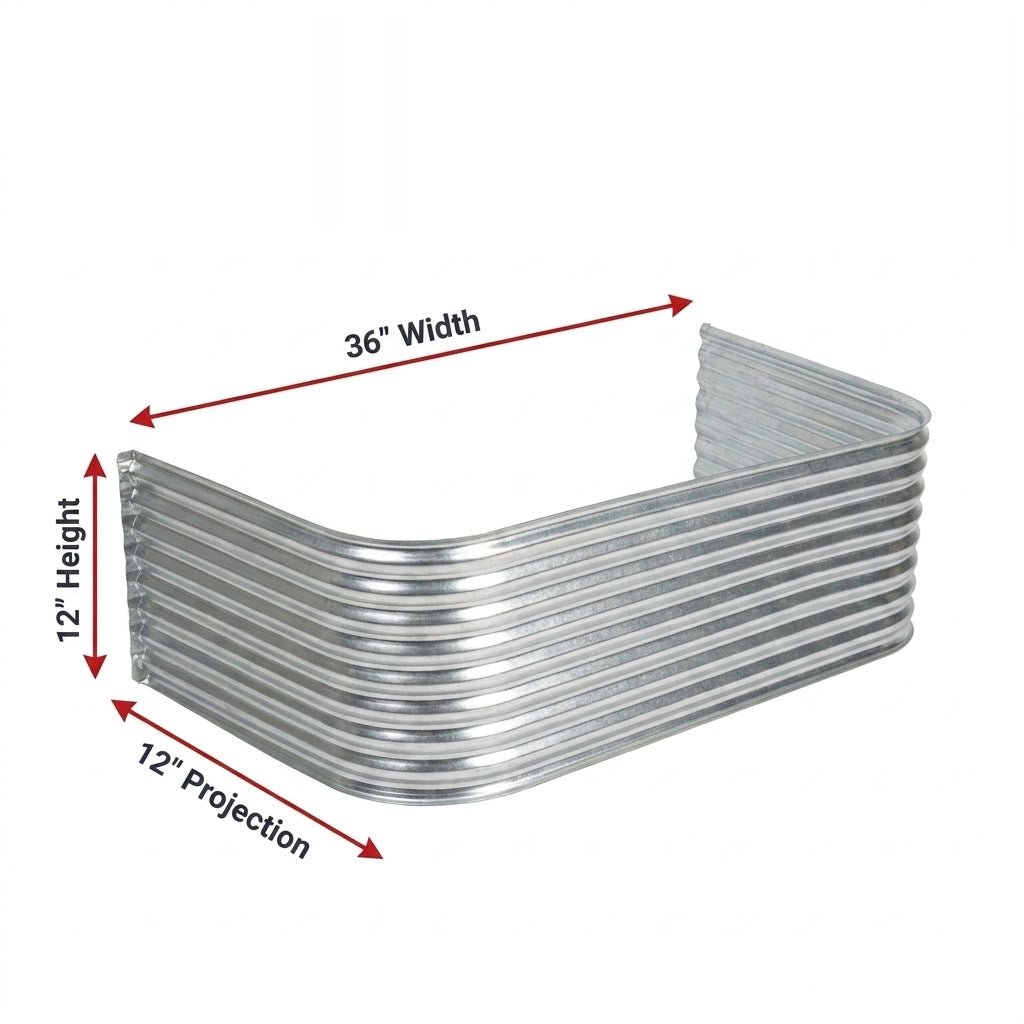 36″W X 12″P X 12″H Galvanized Steel Window Well - Shop Window Wells