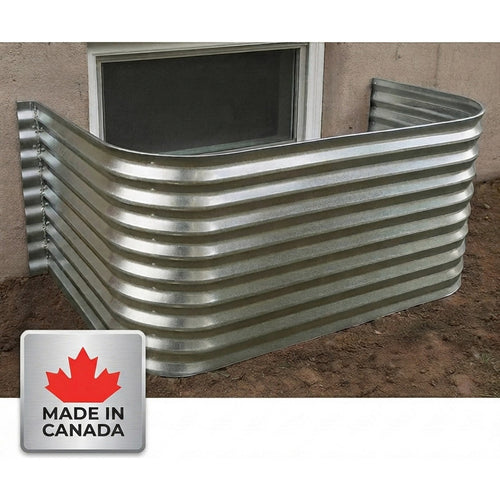 36″W X 12″P X 22″H Galvanized Steel Window Well - Shop Window Wells