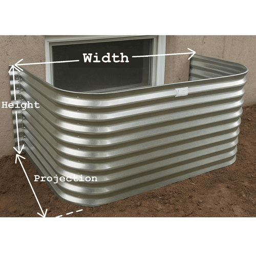36″W X 12″P X 22″H Galvanized Steel Window Well - Shop Window Wells