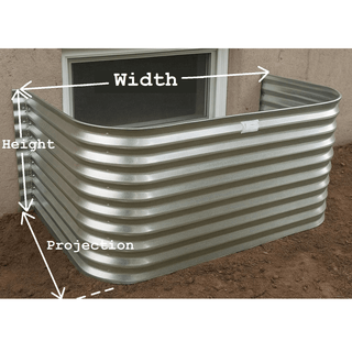 36″W X 22″P X 22″H Galvanized Steel Window Well - Shop Window Wells