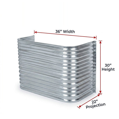 36″W X 22″P X 30″H Galvanized Steel Window Well - Shop Window Wells