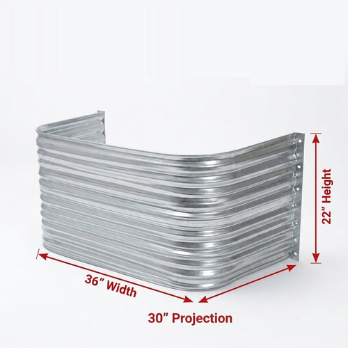 36″W X 30″P X 22″H Galvanized Steel Window Well - Shop Window Wells