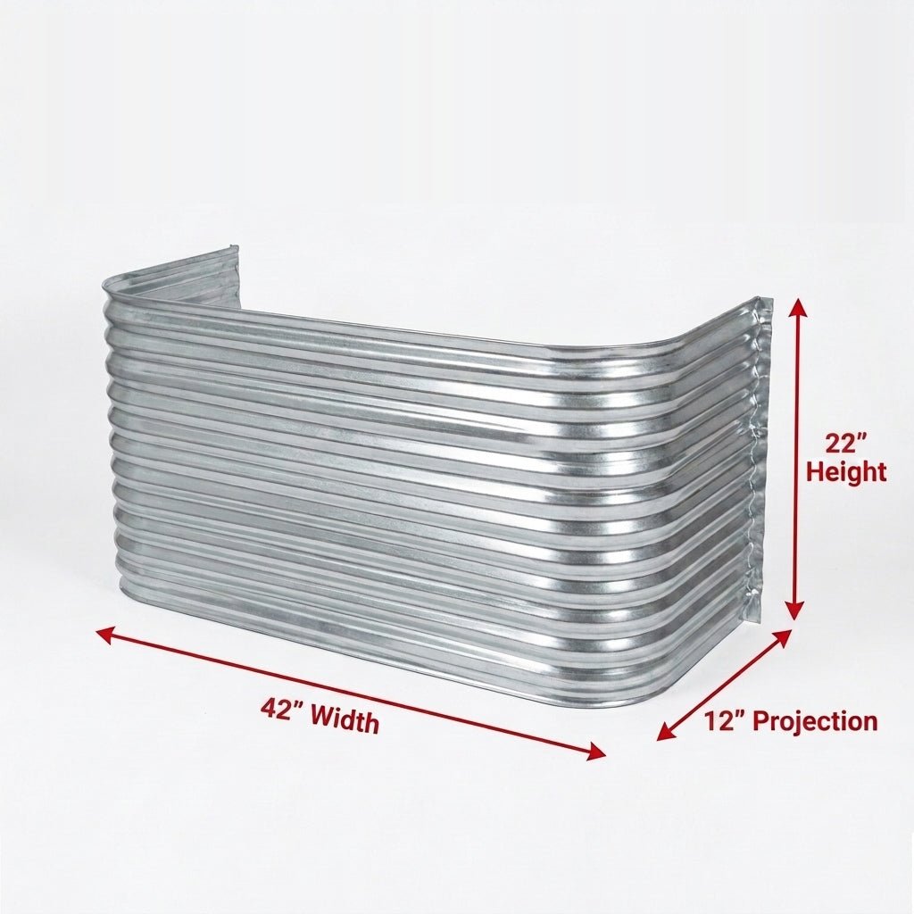 42″W X 12″P X 22″H Galvanized Steel Window Well - Shop Window Wells