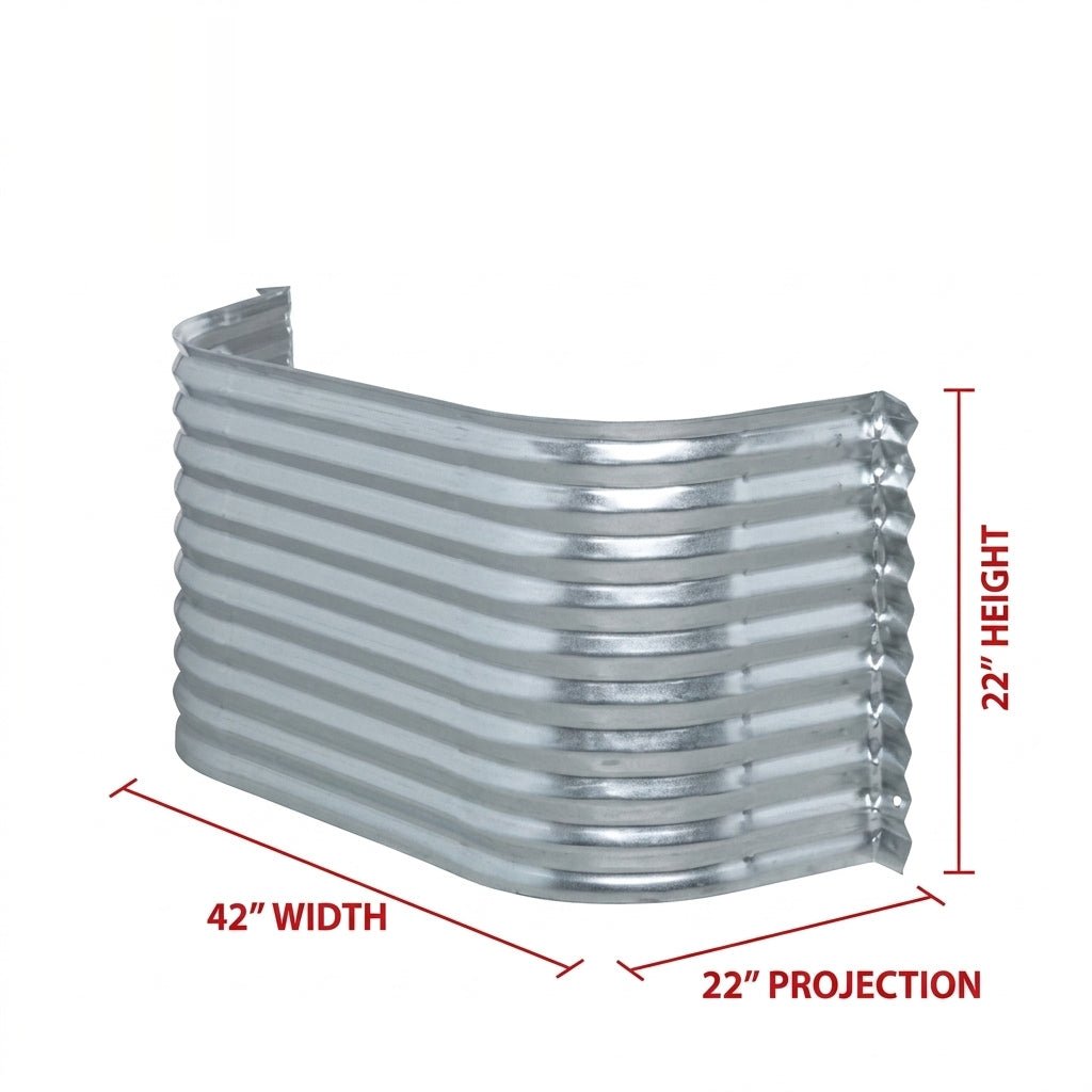 42″W X 22″P X 22″H Galvanized Steel Window Well - Shop Window Wells