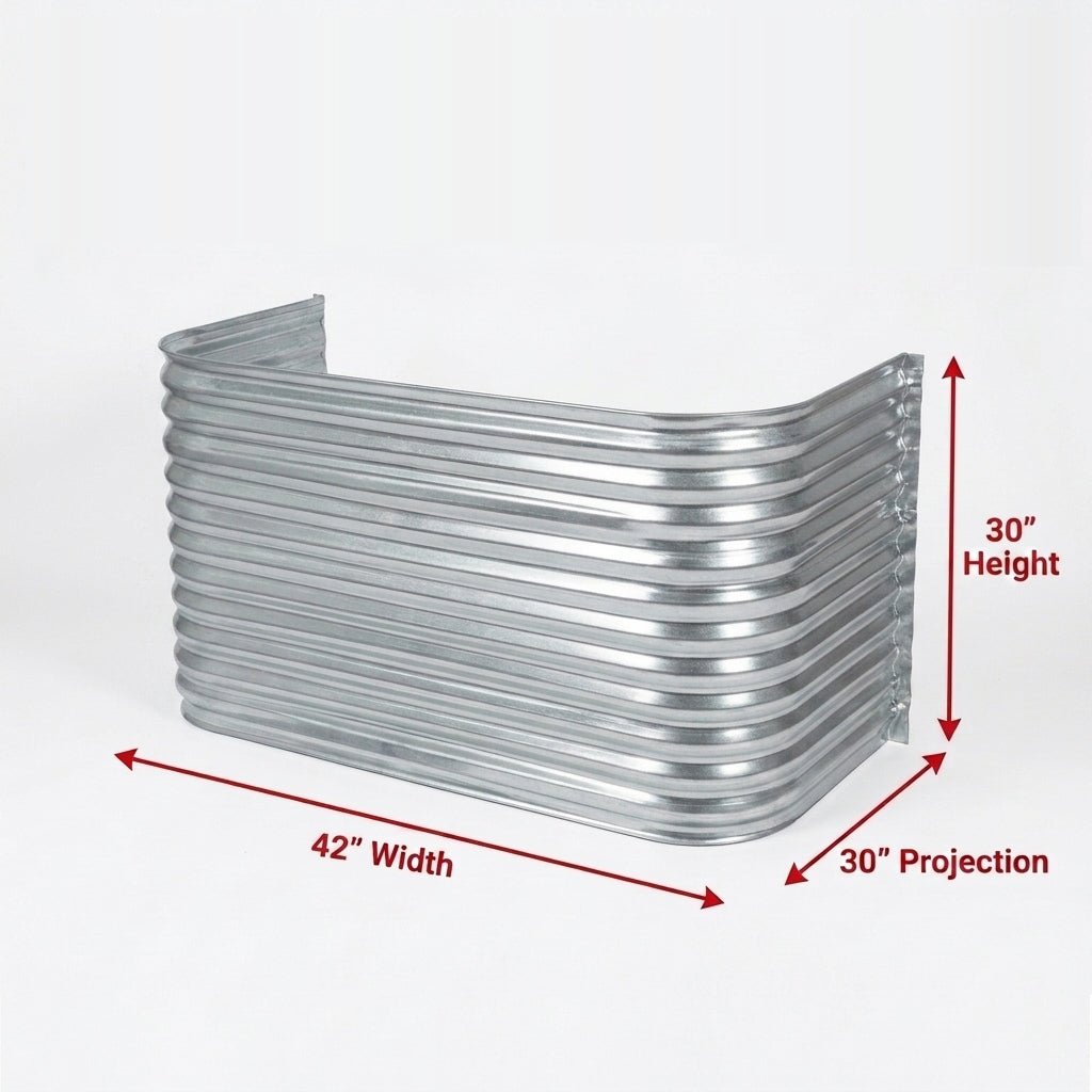 42″W X 30″P X 30″H Galvanized Steel Window Well - Shop Window Wells