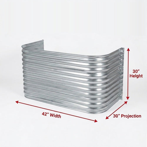 42″W X 30″P X 30″H Galvanized Steel Window Well - Shop Window Wells