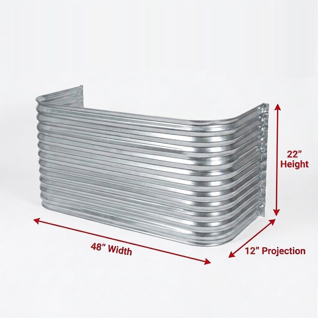 48″W X 12″P X 22″H Galvanized Steel Window Well - Shop Window Wells