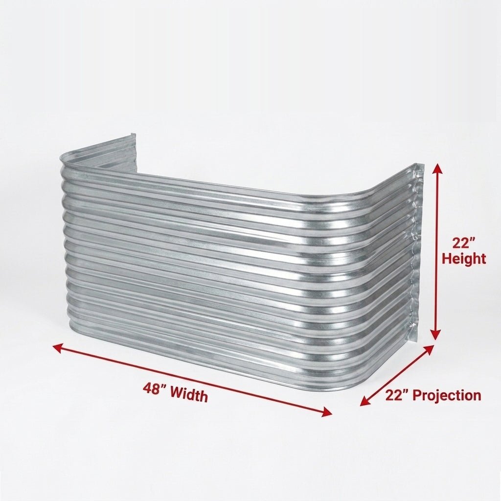 48″W X 22″P X 22″H Galvanized Steel Window Well - Shop Window Wells