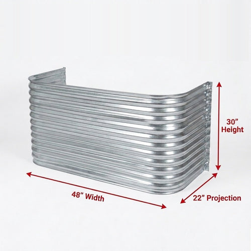 48″W X 22″P X 30″H Galvanized Steel Window Well - Shop Window Wells