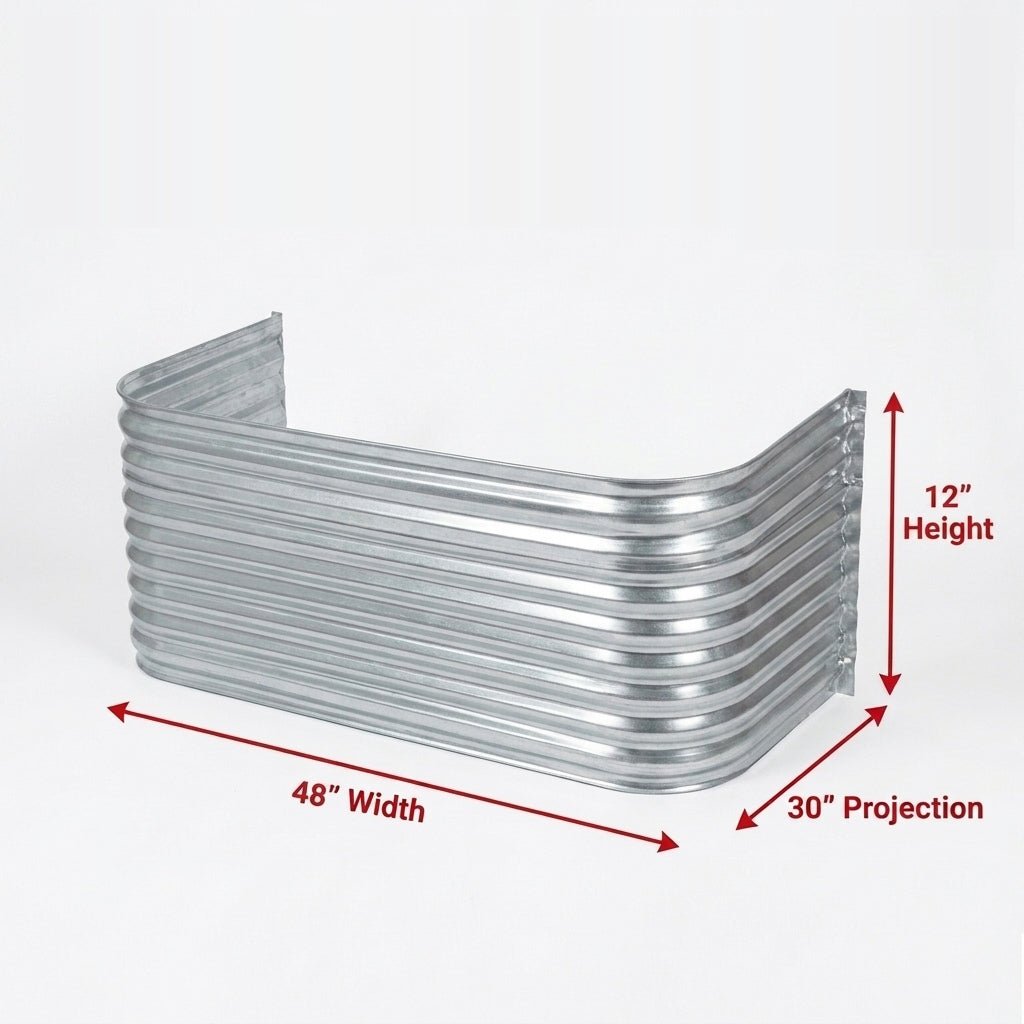 48″W X 30″P X 12″H Galvanized Steel Window Well - Shop Window Wells