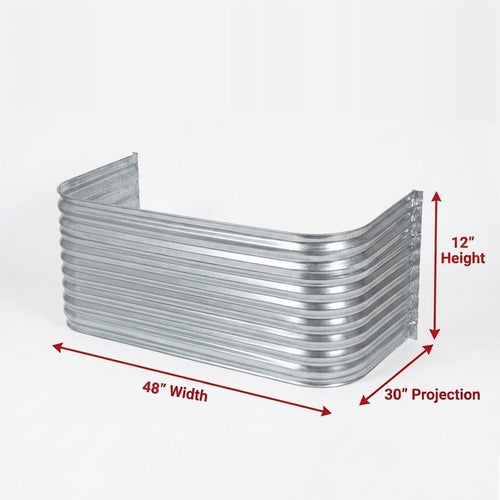 48″W X 30″P X 12″H Galvanized Steel Window Well - Shop Window Wells