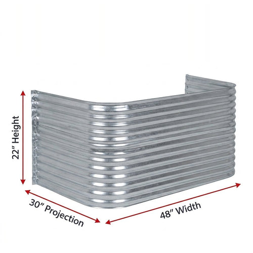 48″W X 30″P X 22″H Galvanized Steel Window Well - Shop Window Wells