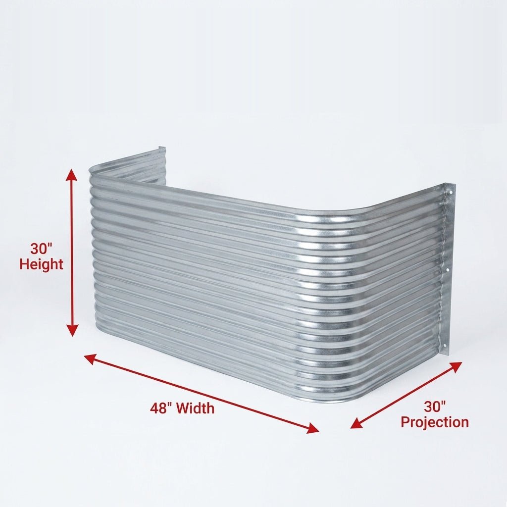 48″W X 30″P X 30″H Galvanized Steel Window Well - Shop Window Wells