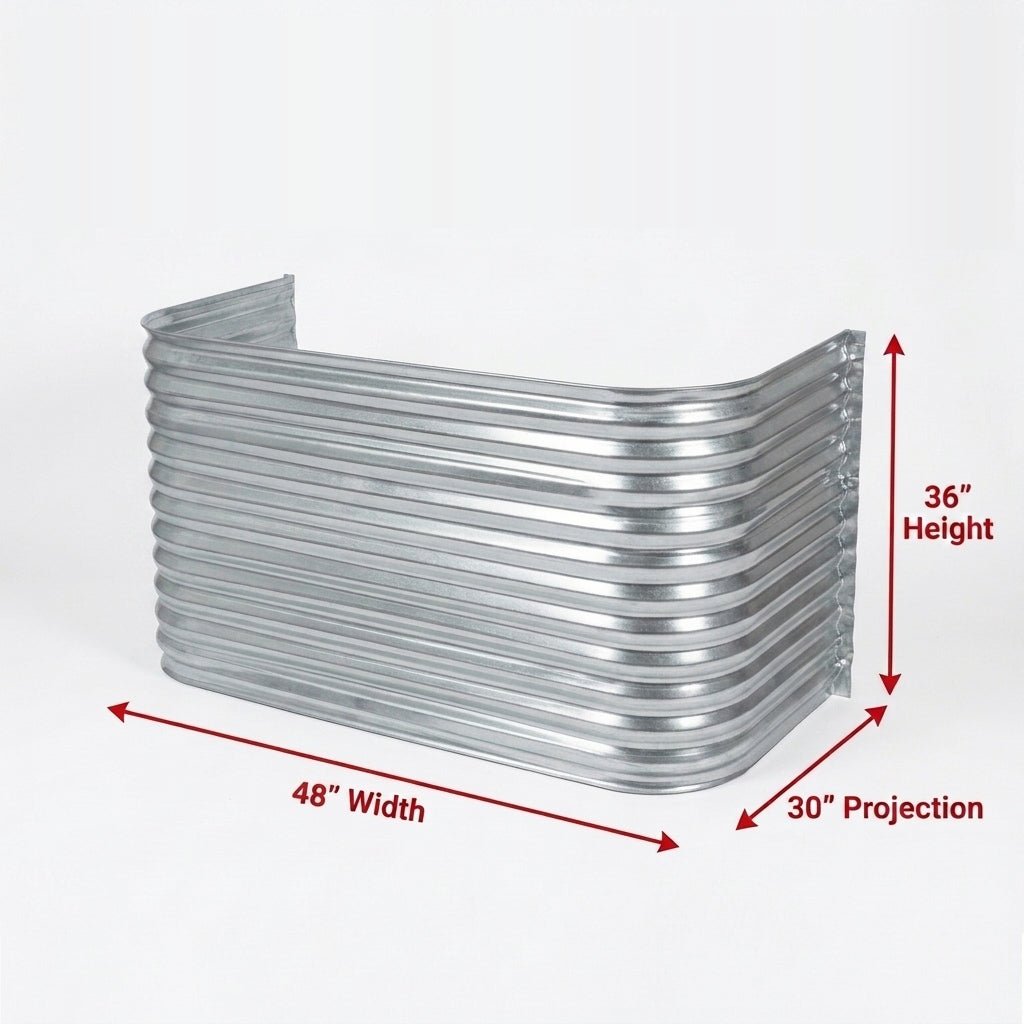 48″W X 30″P X 36″H Galvanized Steel Window Well - Shop Window Wells