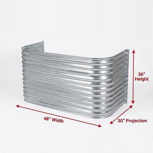 48″W X 30″P X 36″H Galvanized Steel Window Well - Shop Window Wells