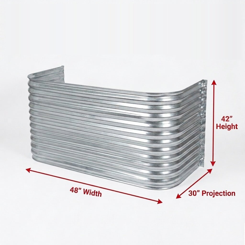 48″W X 30″P X 42″H Galvanized Steel Window Well - Shop Window Wells