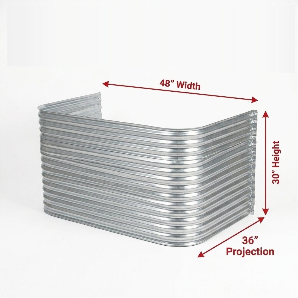 48″W X 36″P X 30″H Galvanized Steel Window Well - Shop Window Wells
