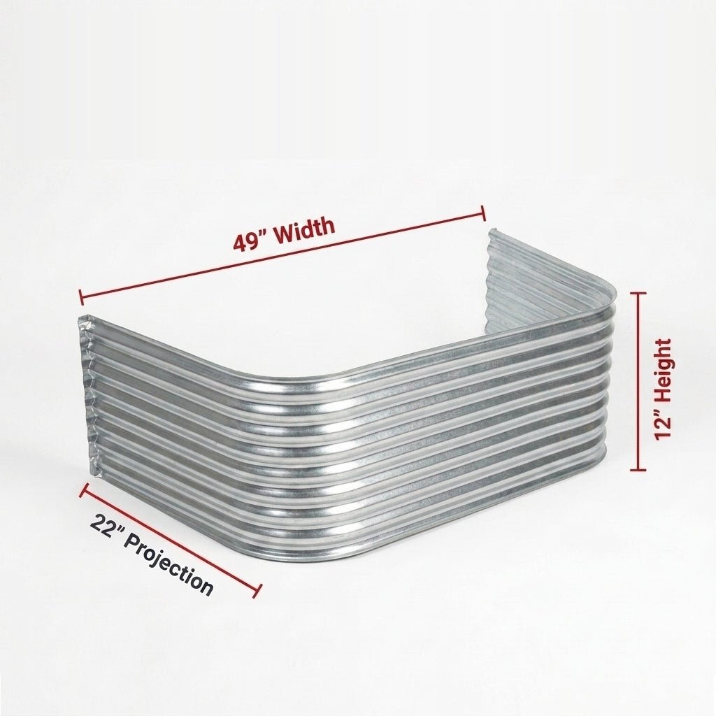 49″W X 22″P X 12″H Galvanized Steel Window Well - Shop Window Wells