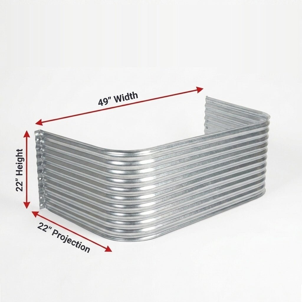 49″W X 22″P X 22″H Galvanized Steel Window Well - Shop Window Wells
