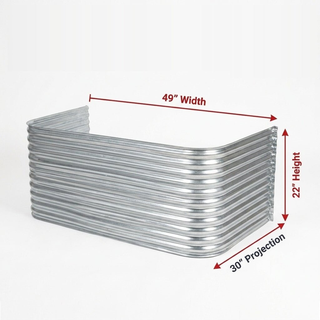 49″W X 30″P X 22″H Galvanized Steel Window Well - Shop Window Wells