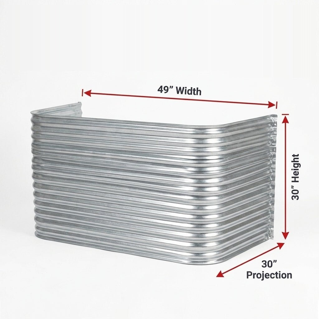 49″W X 30″P X 30″H Galvanized Steel Window Well - Shop Window Wells