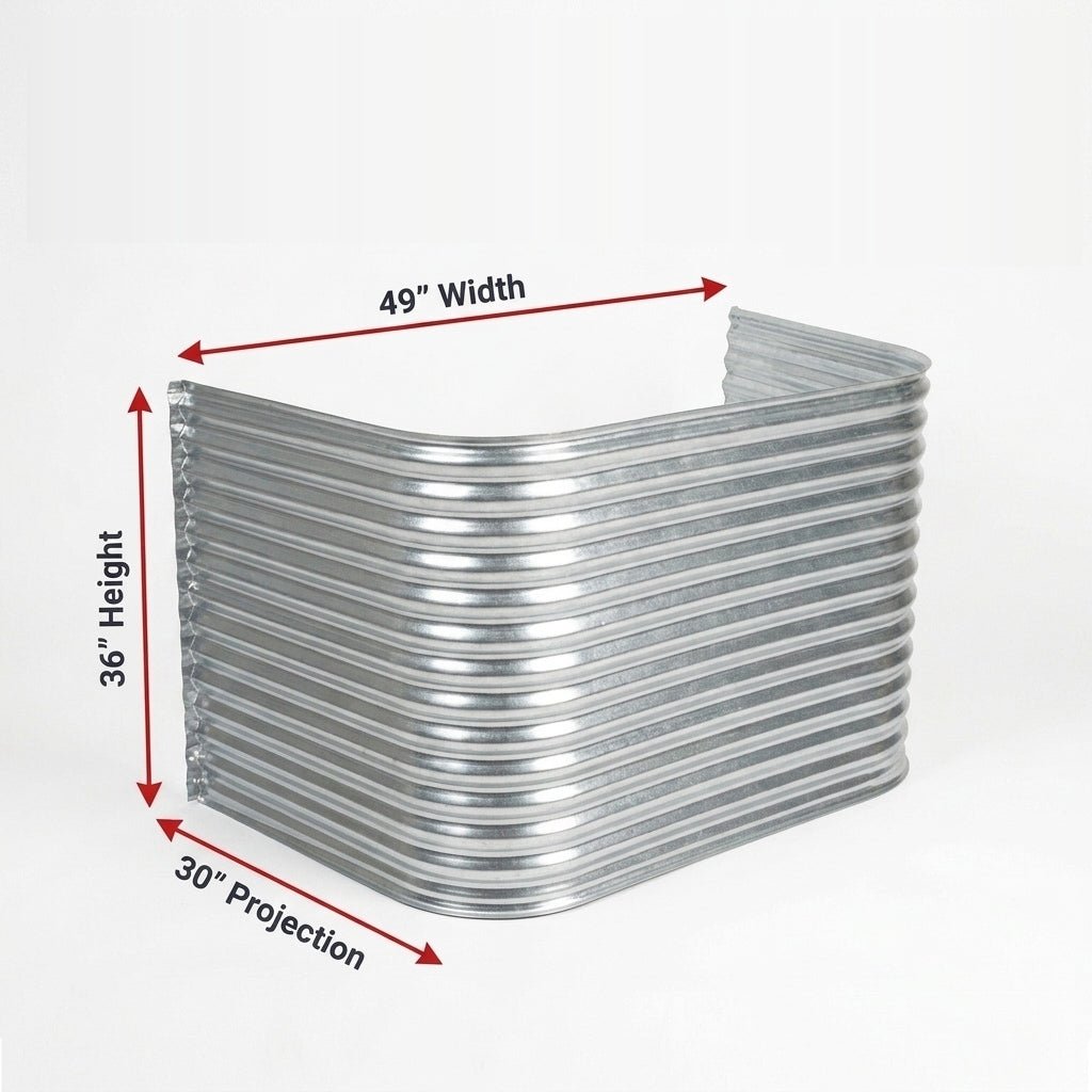 49″W X 30″P X 36″H Galvanized Steel Window Well - Shop Window Wells