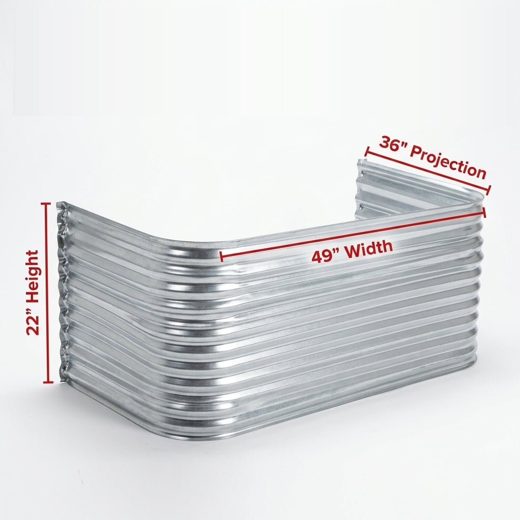 49″W X 36″P X 22″H Galvanized Steel Window Well - Shop Window Wells