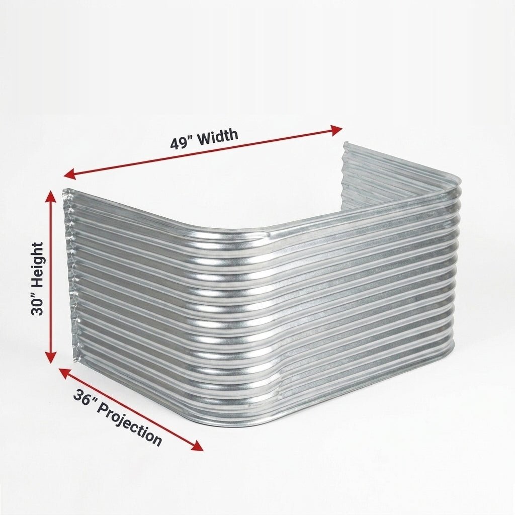 49″W X 36″P X 30″H Galvanized Steel Window Well - Shop Window Wells