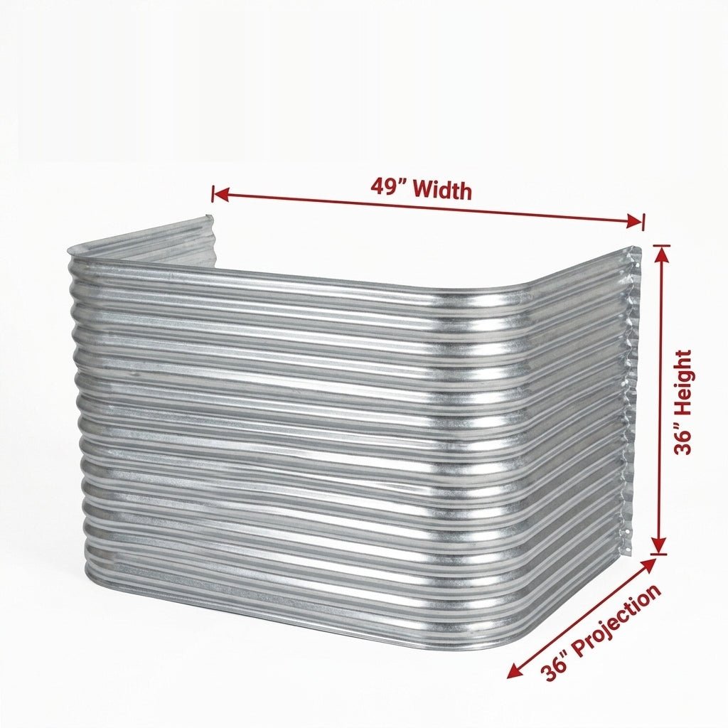 49″W X 36″P X 36″H Galvanized Steel Window Well - Shop Window Wells