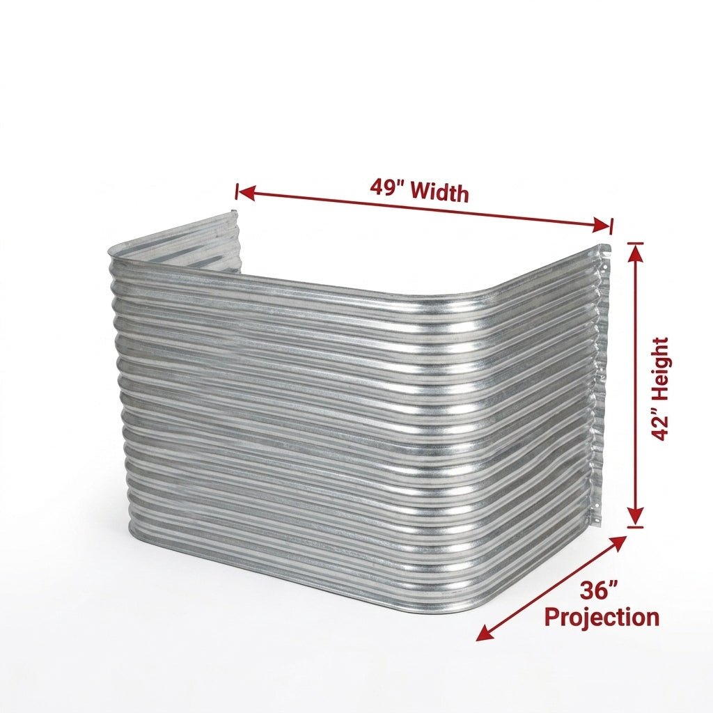 49″W X 36″P X 42″H Galvanized Steel Window Well - Shop Window Wells