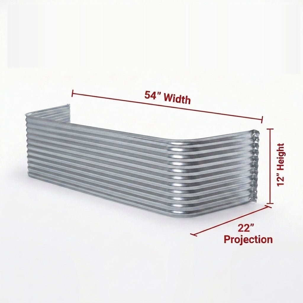 54″W X 22″P X 12″H Galvanized Steel Window Well - Shop Window Wells