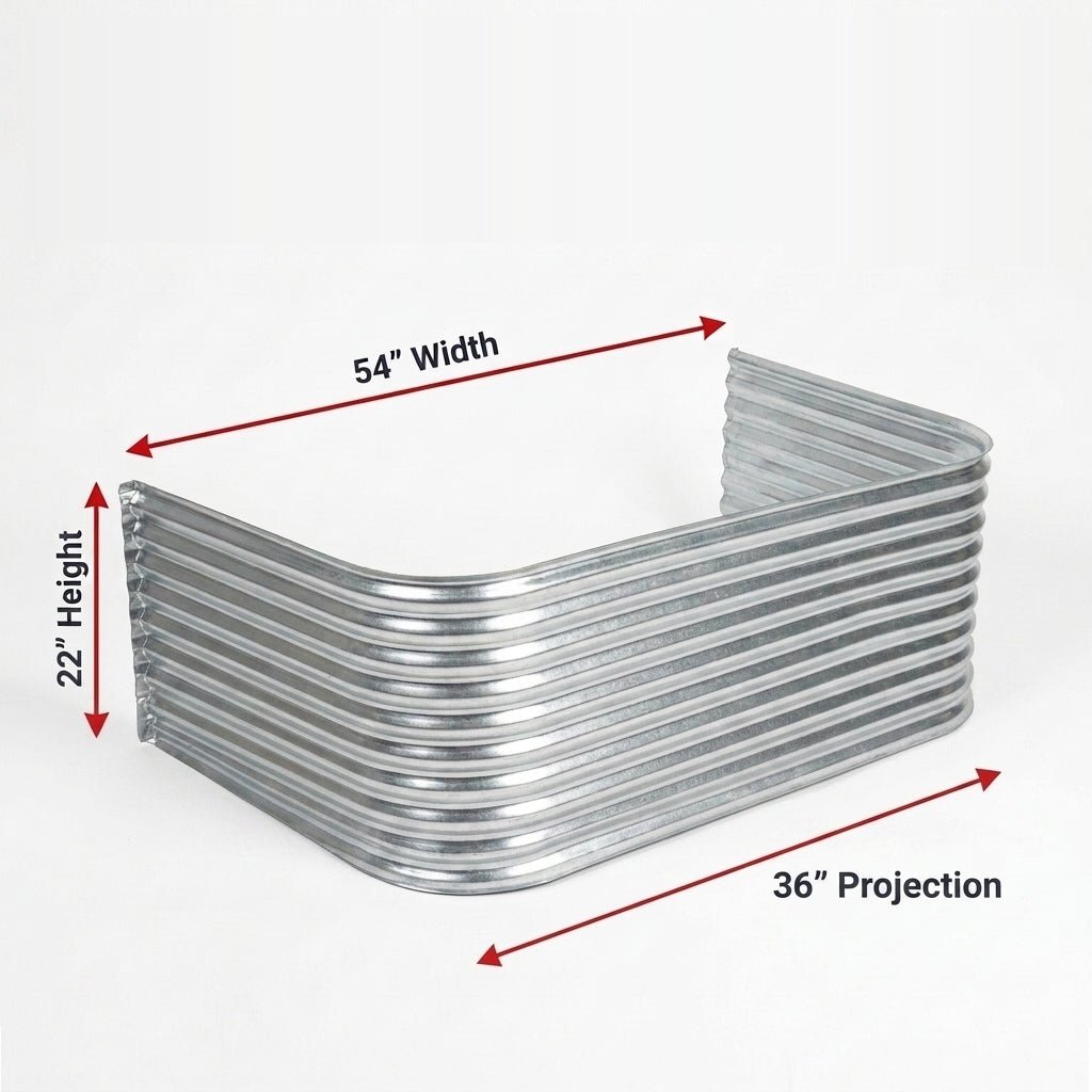 54″W X 36″P X 22″H Galvanized Steel Window Well - Shop Window Wells