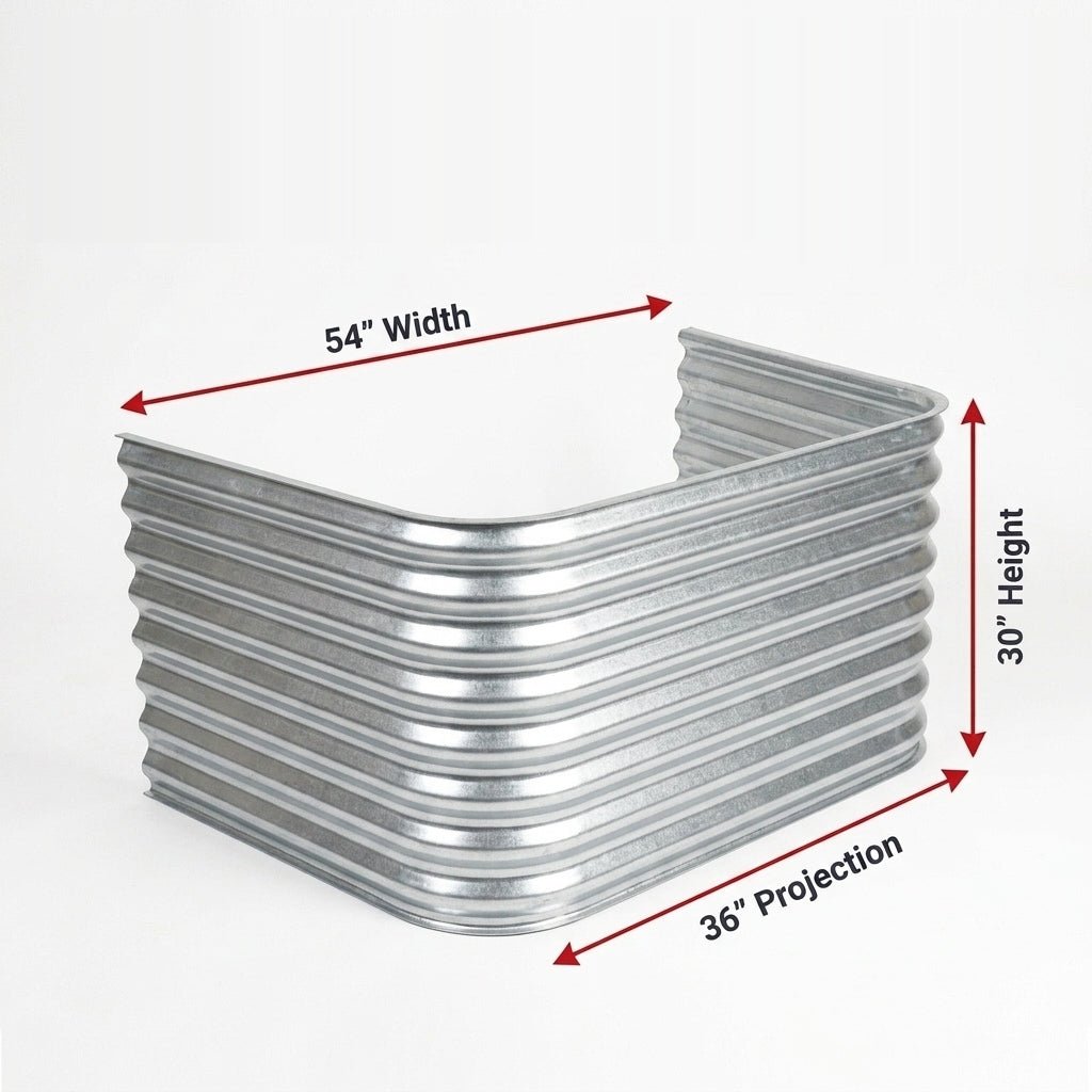 54″W X 36″P X 30″H Galvanized Steel Window Well - Shop Window Wells