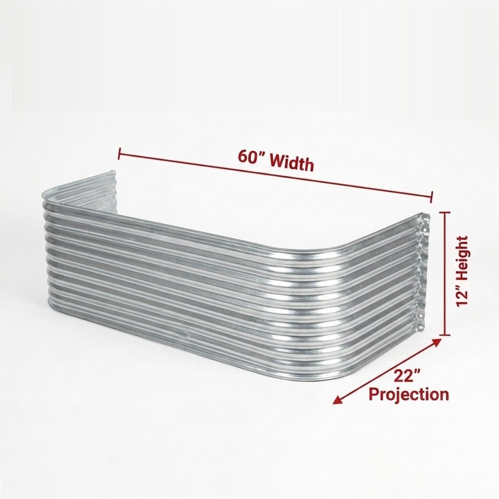 60″W X 22″P X 12″H Galvanized Steel Window Well - Shop Window Wells