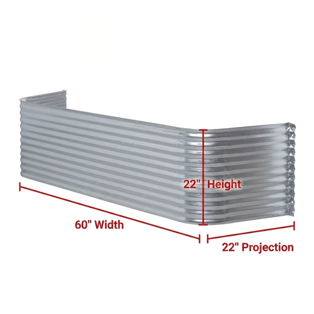 60″W X 22″P X 22″H Galvanized Steel Window Well - Shop Window Wells