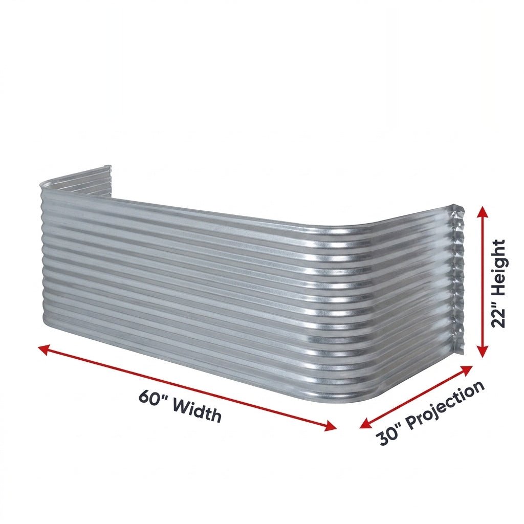 60″W X 30″P X 22″H Galvanized Steel Window Well - Shop Window Wells