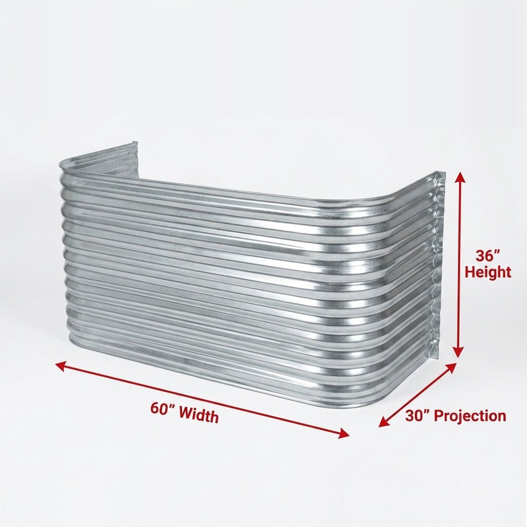 60″W X 30″P X 36″H Galvanized Steel Window Well - Shop Window Wells