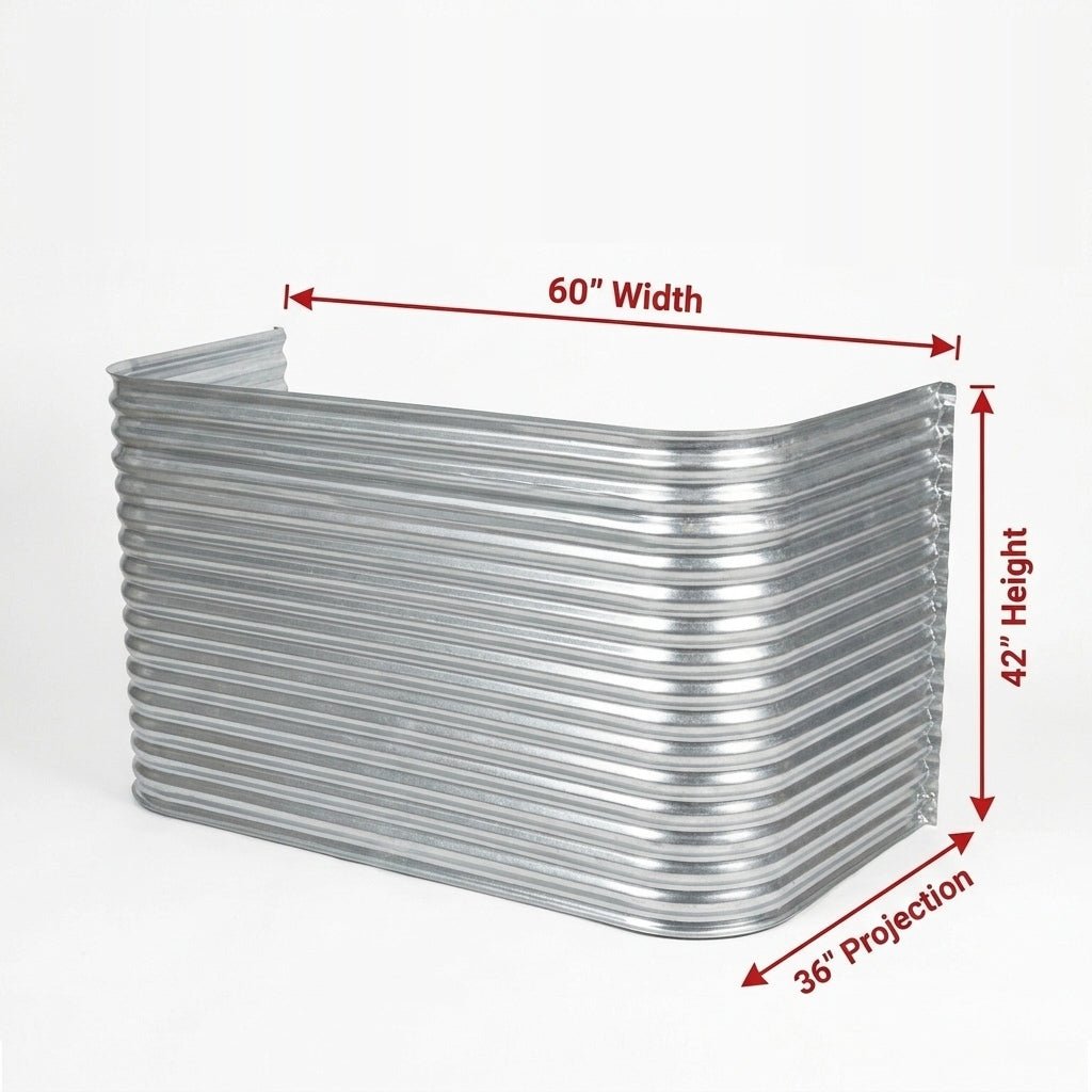 60″W X 36″P X 42″H Galvanized Steel Window Well - Shop Window Wells