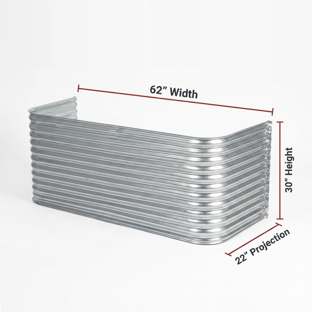 62″W X 22″P X 30″H Galvanized Steel Window Well - Shop Window Wells