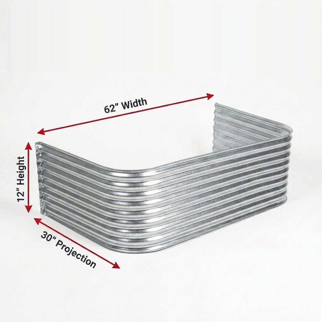 62″W X 30″P X 12″H Galvanized Steel Window Well - Shop Window Wells