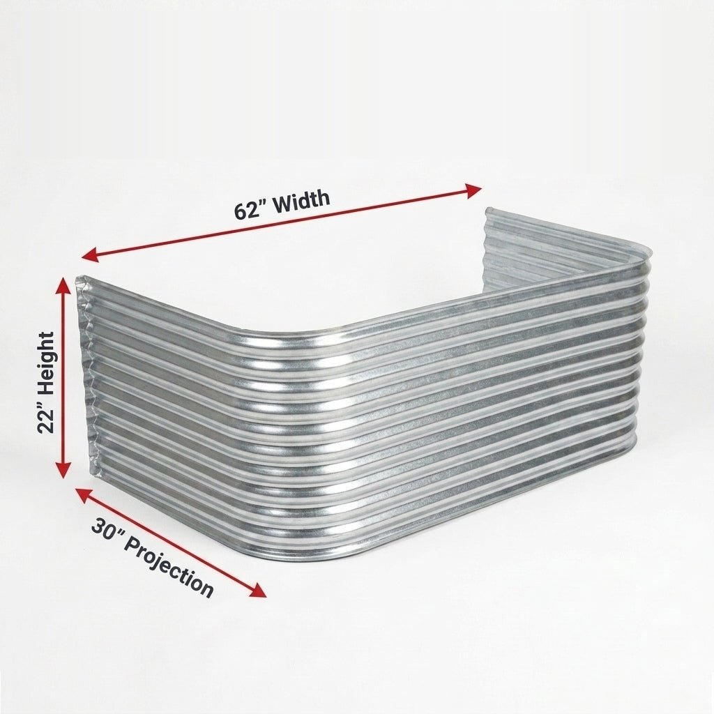 62″W X 30″P X 22″H Galvanized Steel Window Well - Shop Window Wells