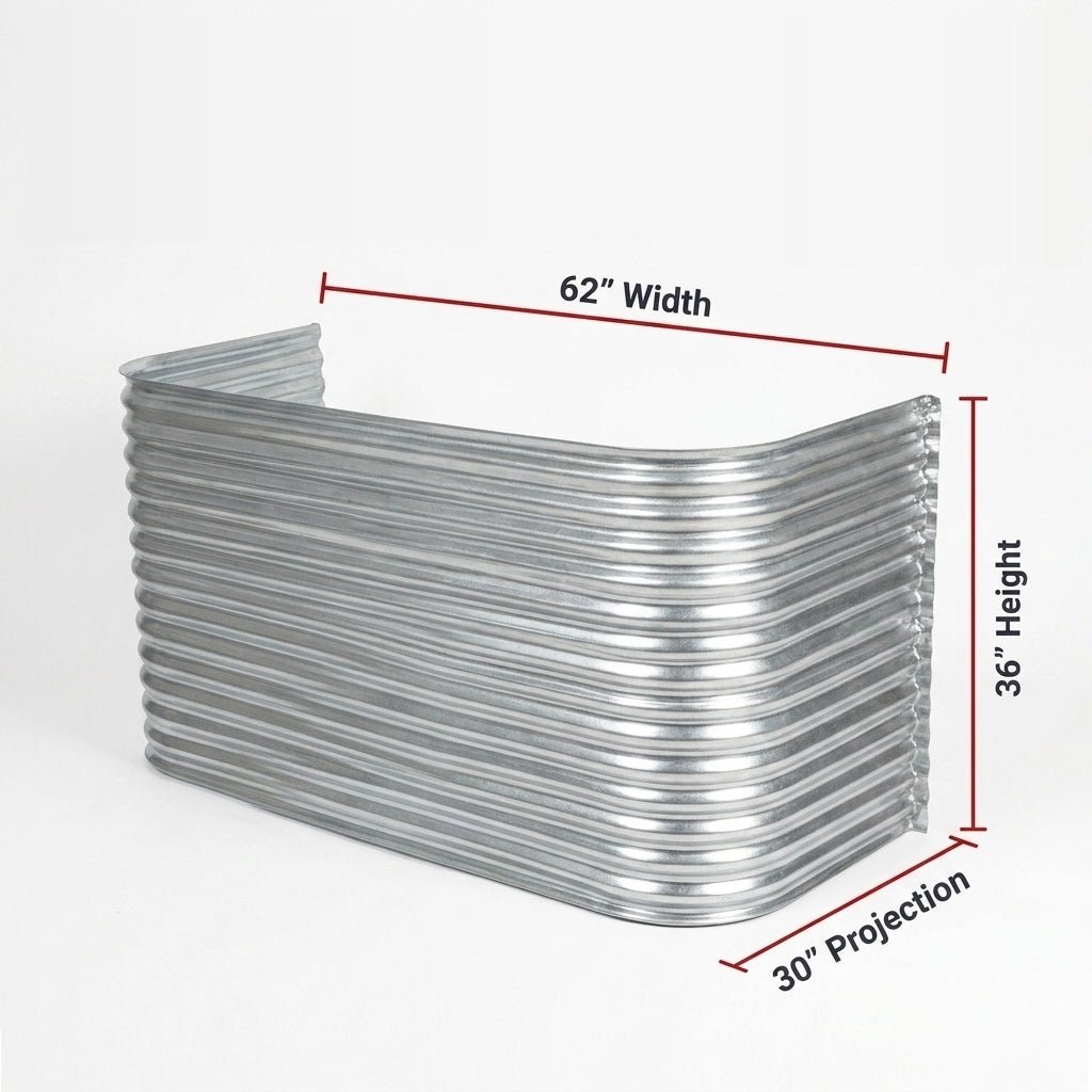 62″W X 30″P X 36″H Galvanized Steel Window Well - Shop Window Wells