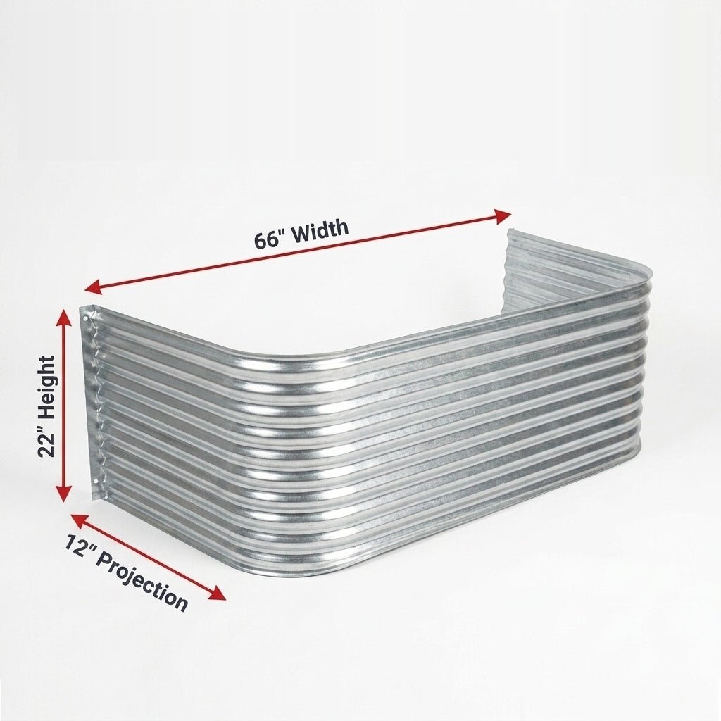 66″W X 12″P X 22″H Galvanized Steel Window Well - Shop Window Wells