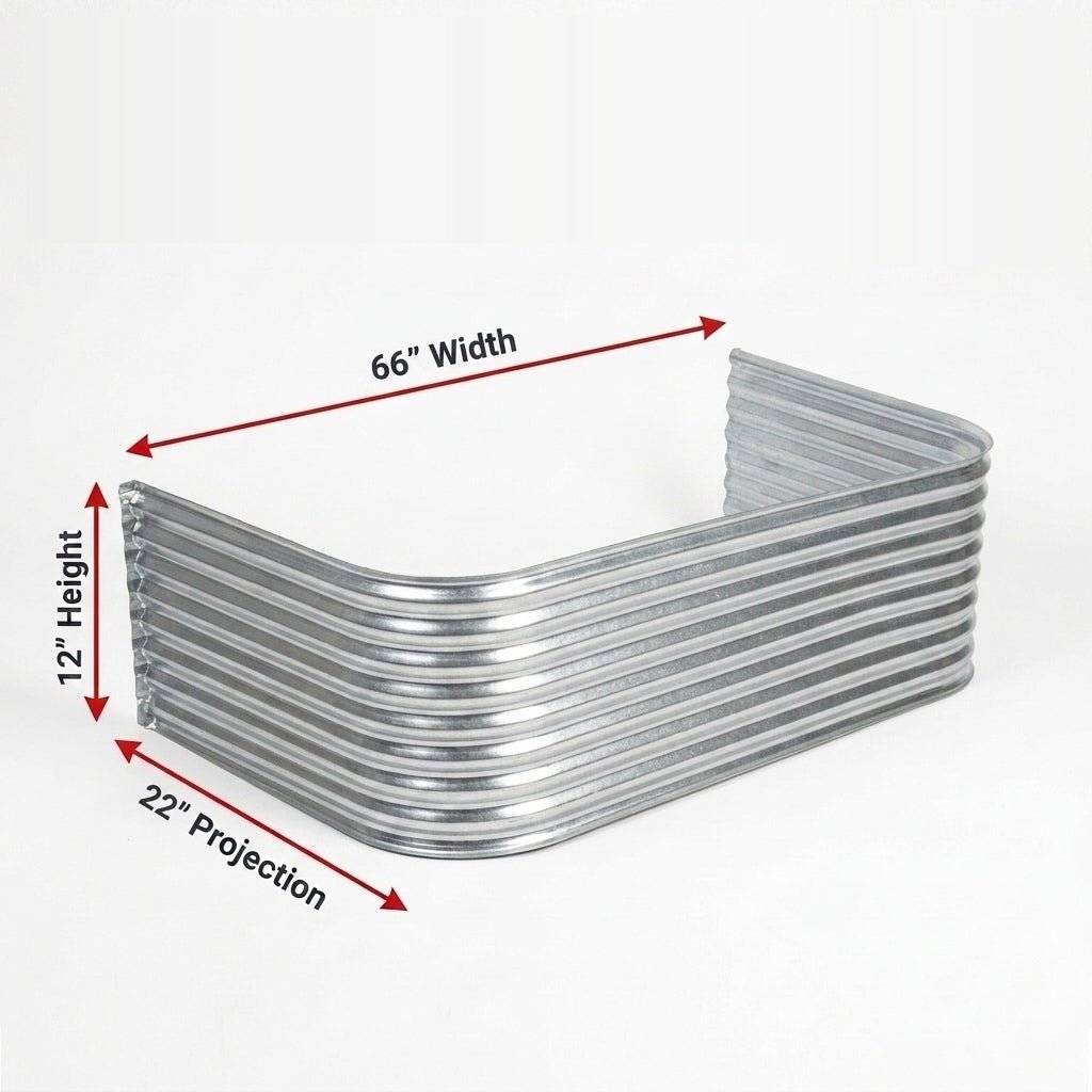 66″W X 22″P X 12″H Galvanized Steel Window Well - Shop Window Wells