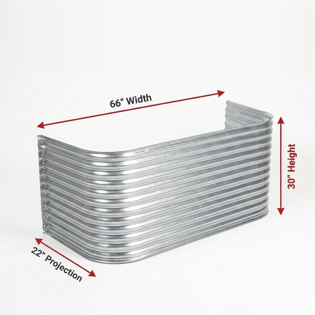 66″W X 22″P X 30″H Galvanized Steel Window Well - Shop Window Wells