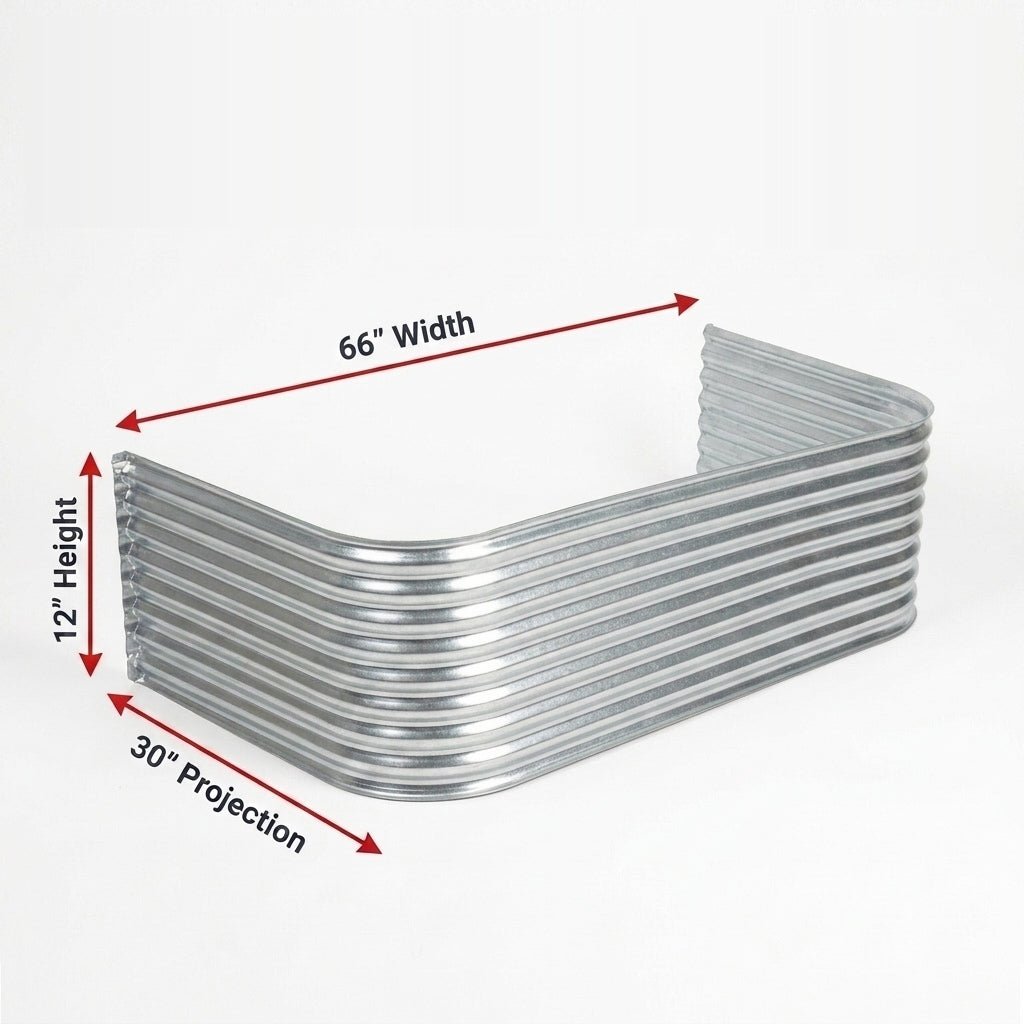 66″W X 30″P X 12″H Galvanized Steel Window Well - Shop Window Wells