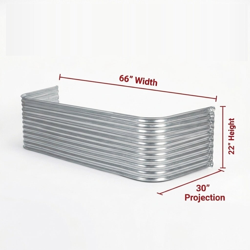 66″W X 30″P X 22″H Galvanized Steel Window Well - Shop Window Wells
