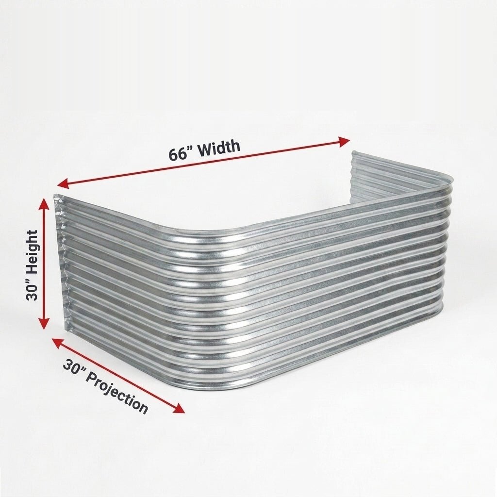 66″W X 30″P X 30″H Galvanized Steel Window Well - Shop Window Wells