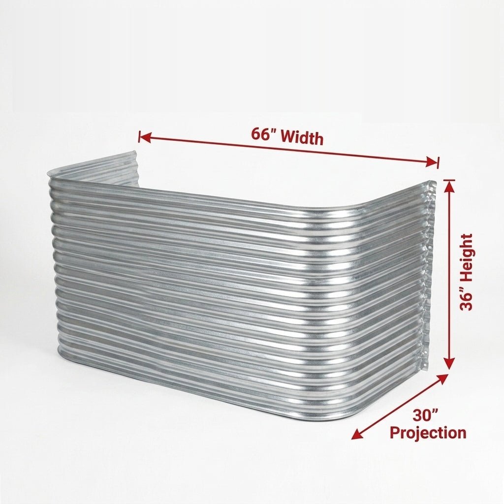 66″W X 30″P X 36″H Galvanized Steel Window Well - Shop Window Wells