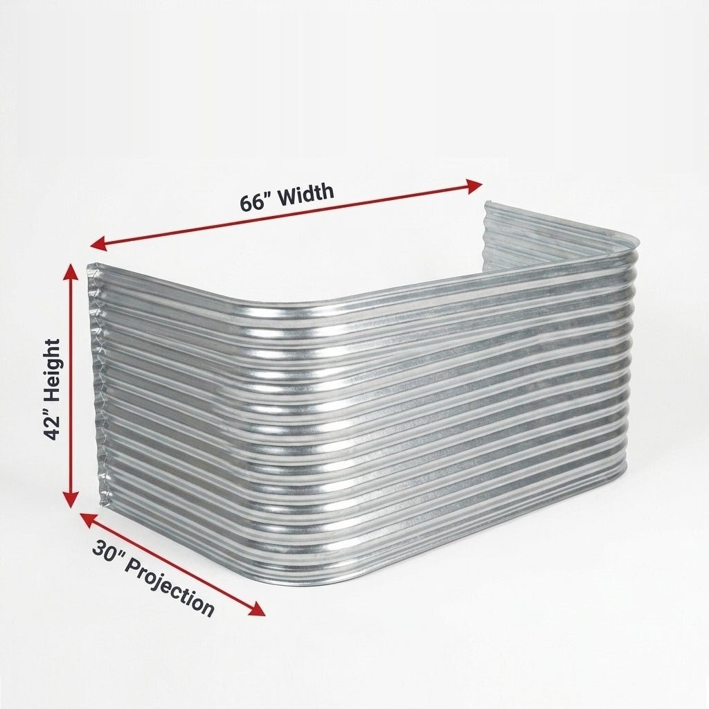 66″W X 30″P X 42″H Galvanized Steel Window Well - Shop Window Wells